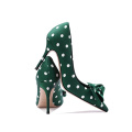 2019 High Heel Women's Pumps Green Satin Shoes x19-c190c Ladies women custom Wedding Bride Heels Shoes